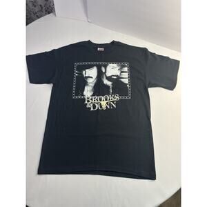 Vintage Brooks & Dunn Tour Shirt M Black 2000s Country Concert Band Tee